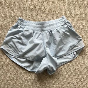 Light Blue Lululemon Hotty Hot Shorts 2.5